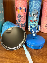 Stitch theme steel sippers