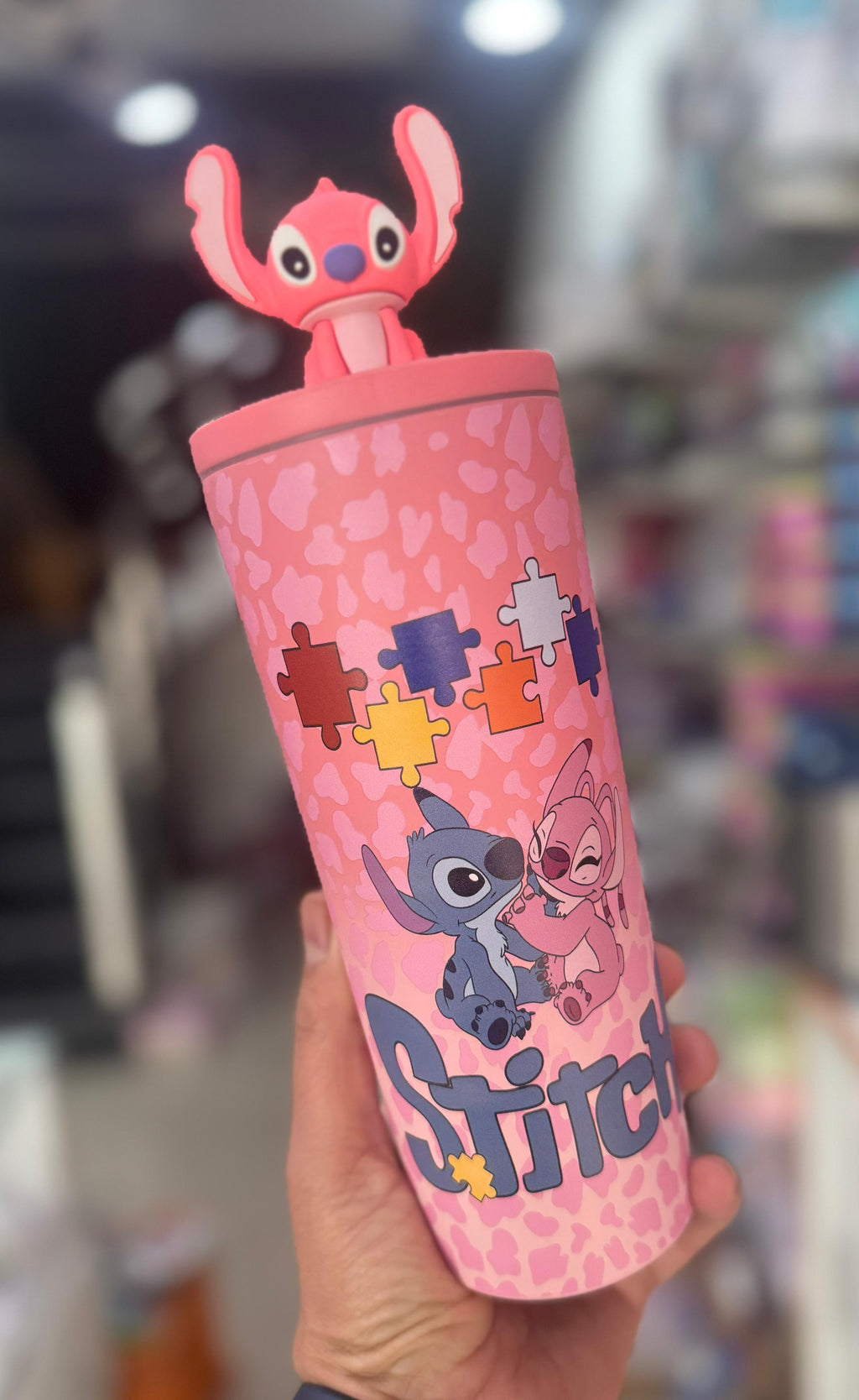 Stitch theme steel sippers