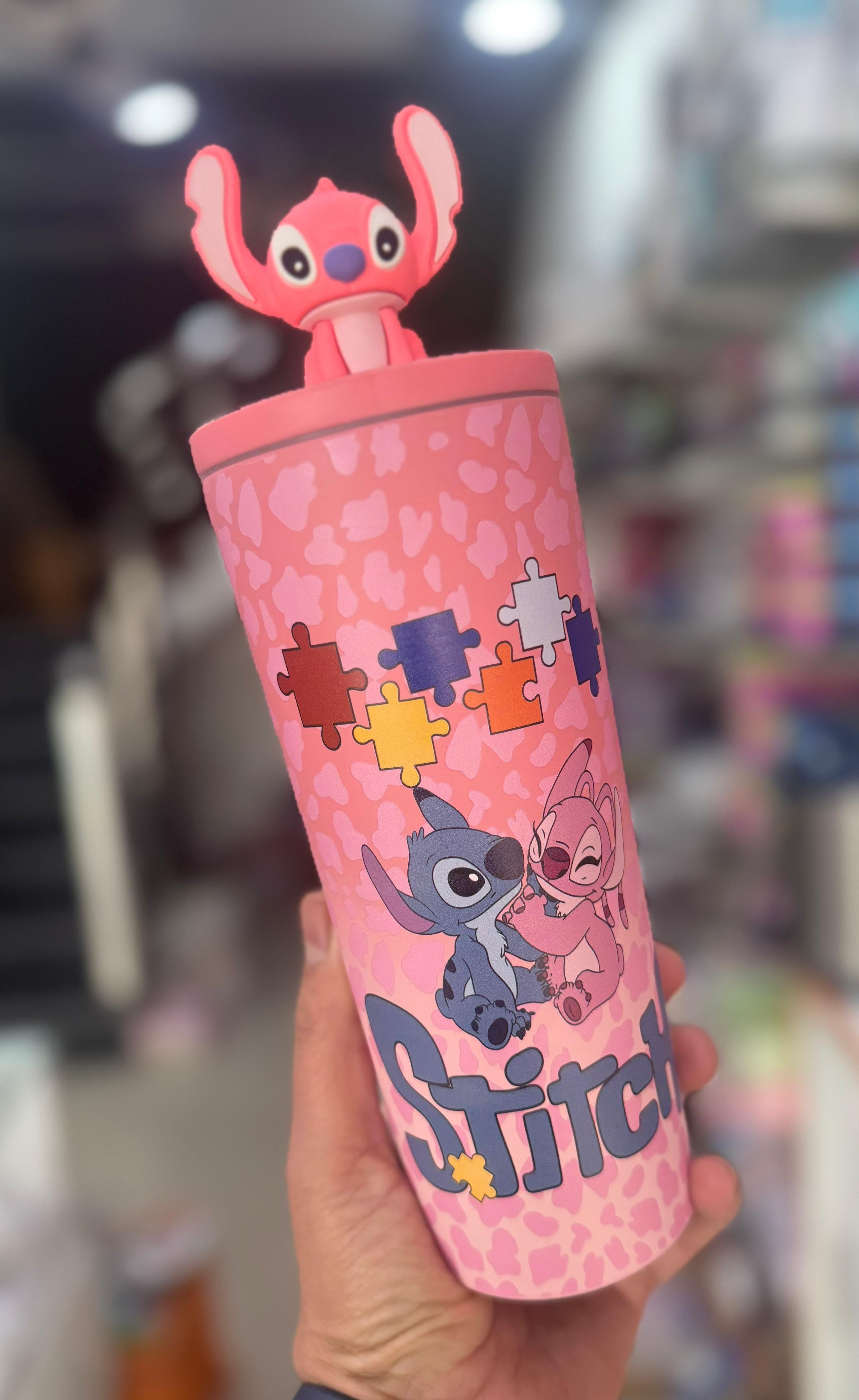 Stitch theme steel sippers