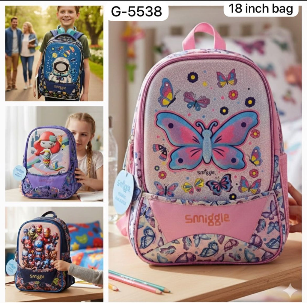 Premium Quality School Bags with Matching Theme Pouch
