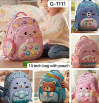 Premium Quality School Bags with Matching Theme Pouch