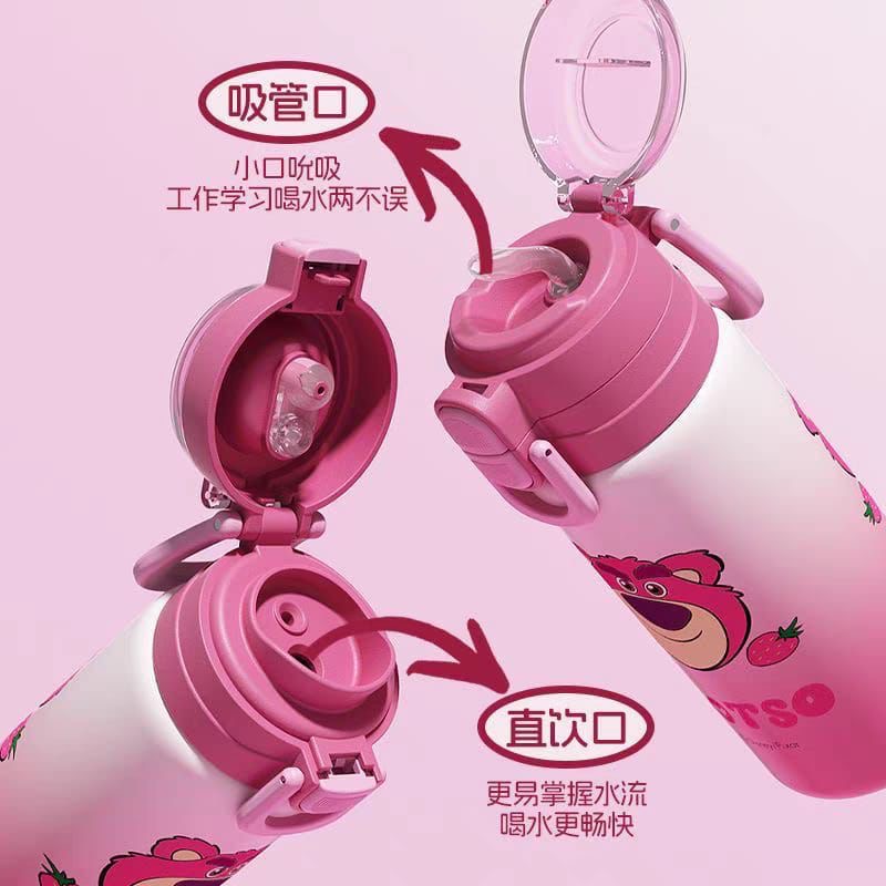 Disney dual mouth steel water bottles