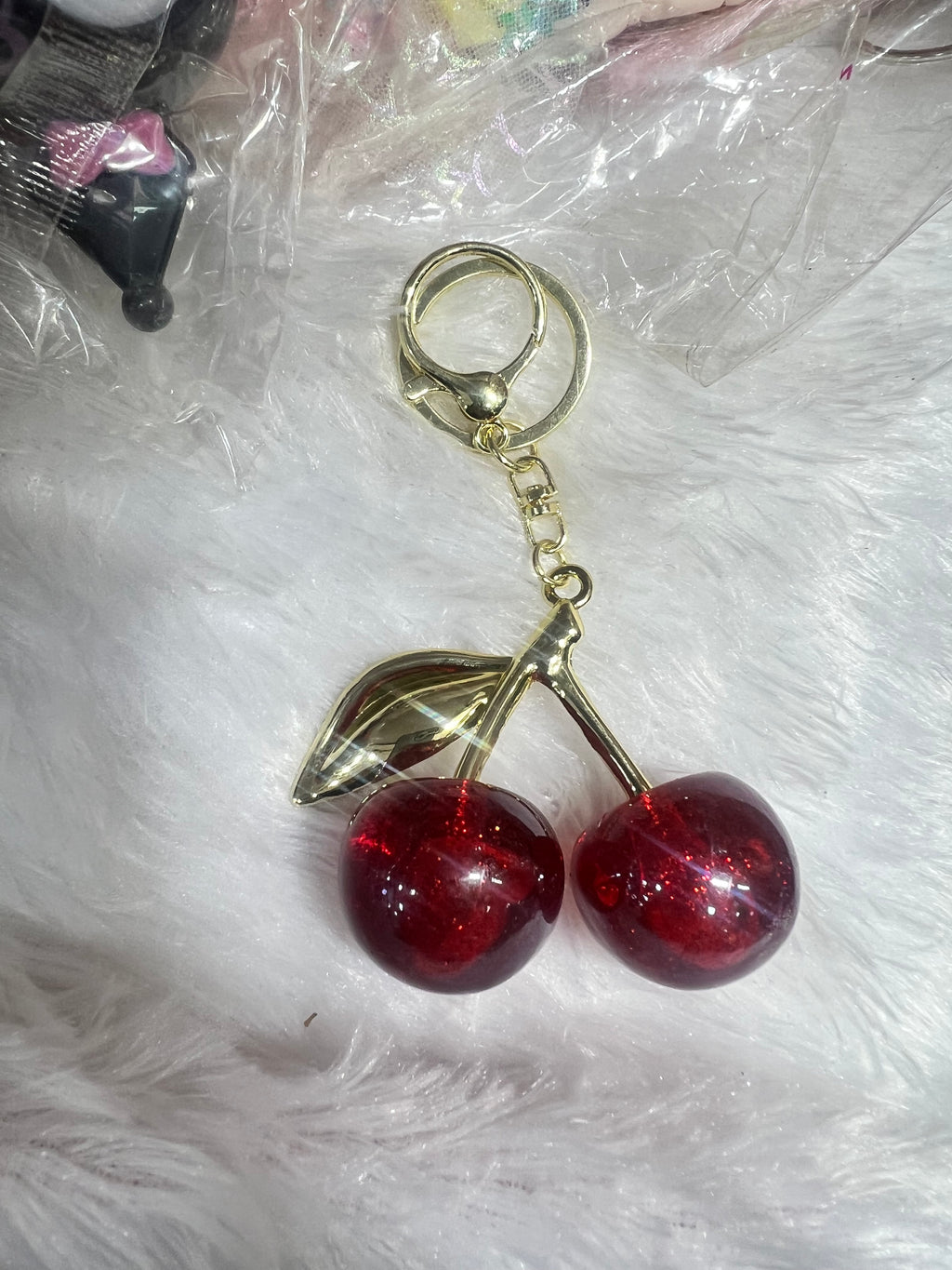 Trendy cherry bagcharms