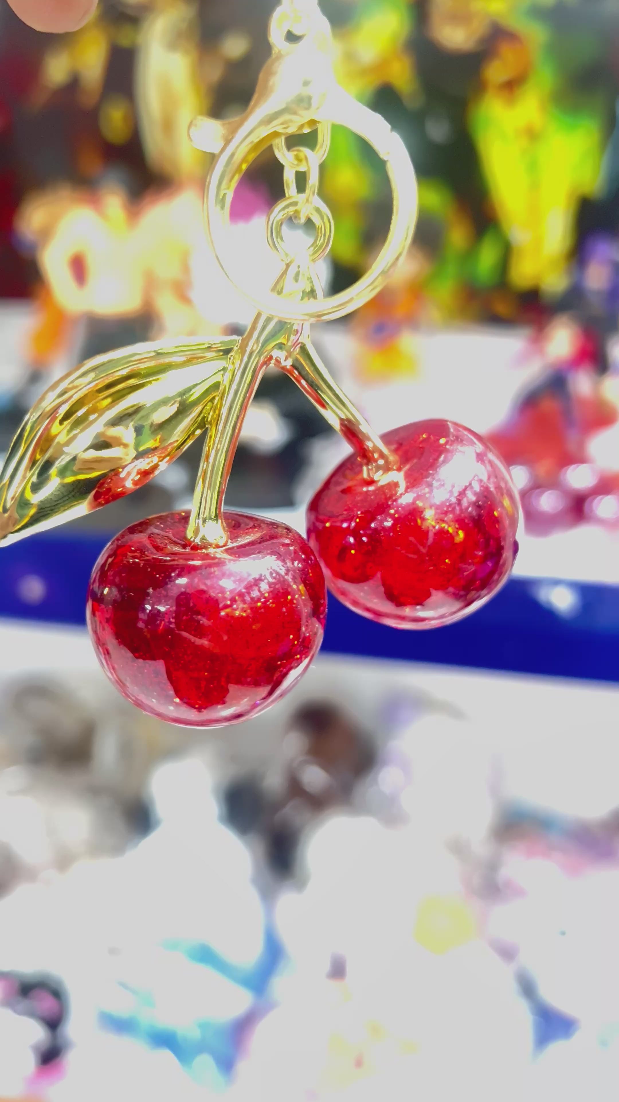Trendy cherry bagcharms